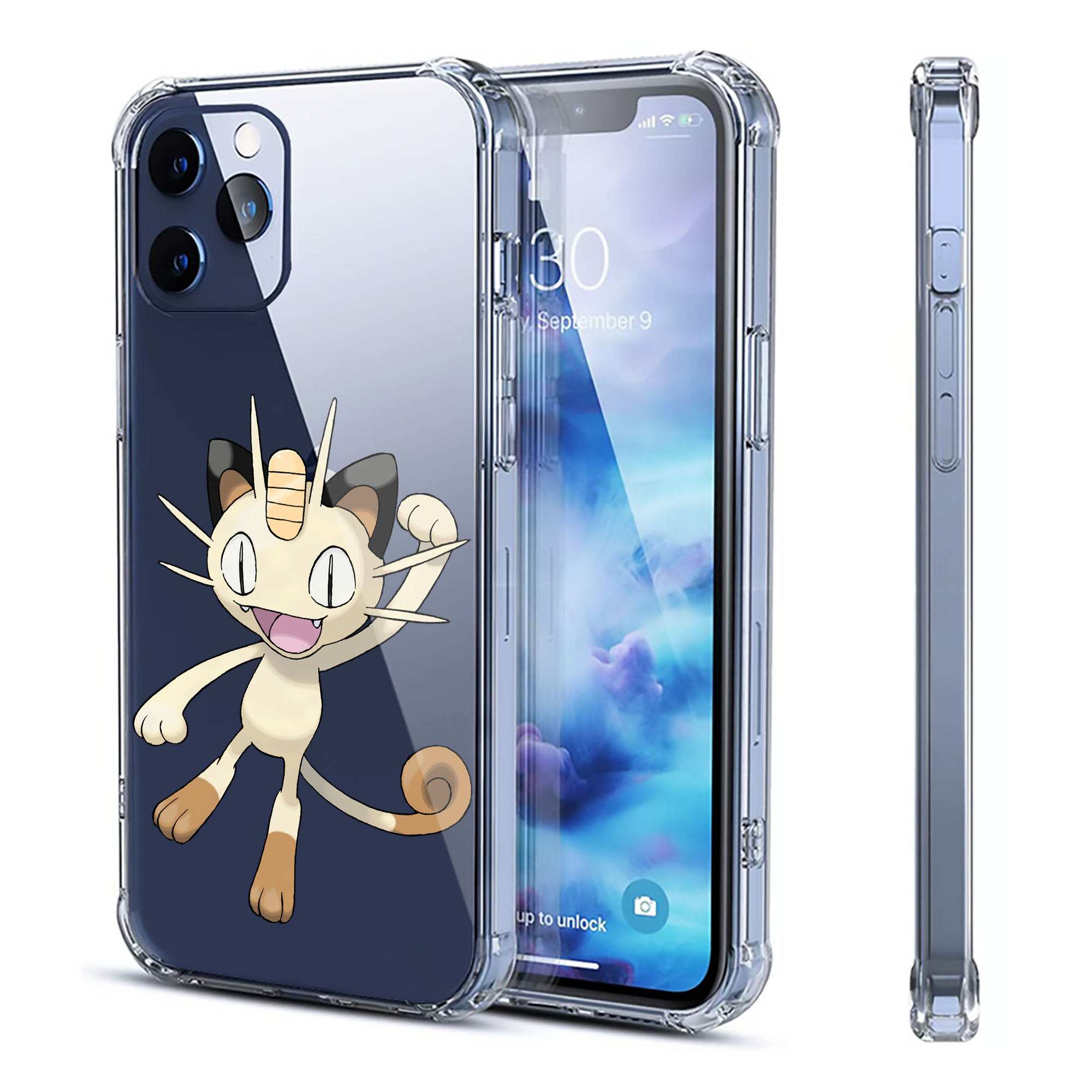 （画像用） ポケットモンスター Pokémon 【iPhone 12シリーズ対応】透明スマホケース（クリアソフトケース）